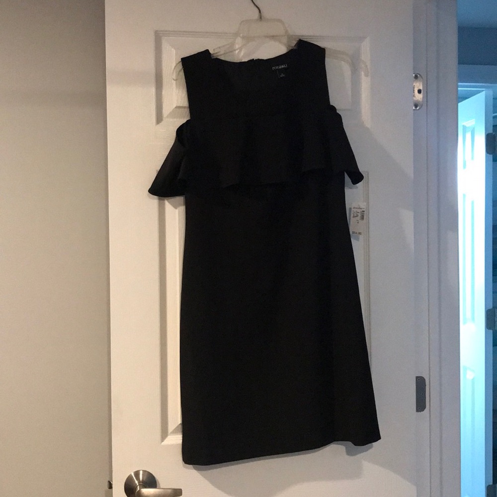 Black dress with partial sleeves